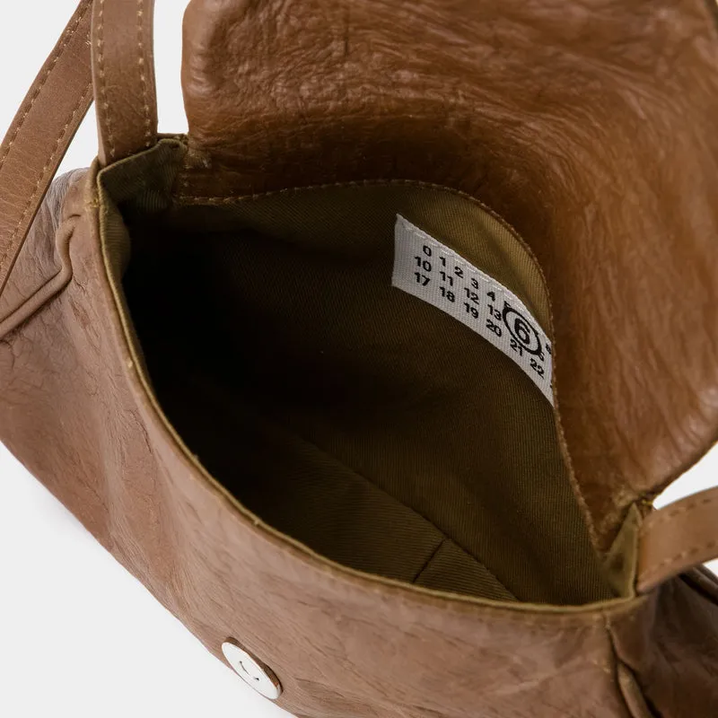 Numeric Medium Worn Out Bag - MM6 Maison Margiela - Leather - Brown