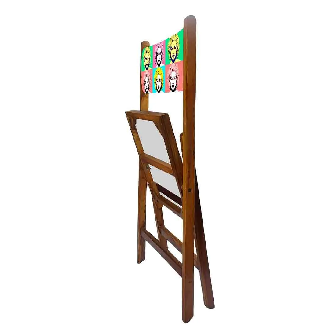 Nutcase Teak Wood Folding Chair For Home Dining  -  Cool Women