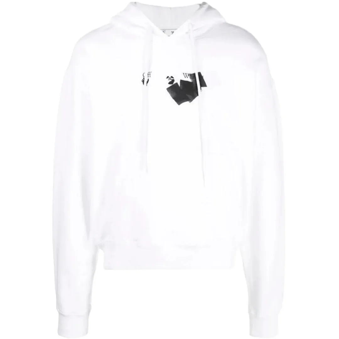 Off White Mens OMBB037F21FLE0160110 Hoodie White