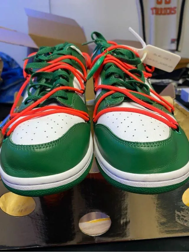 Off-White x Nike Dunk Low Pine Green