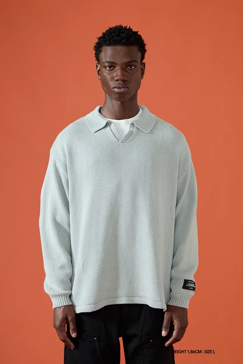 OSLO GRAYSCALE KNITTED POLO