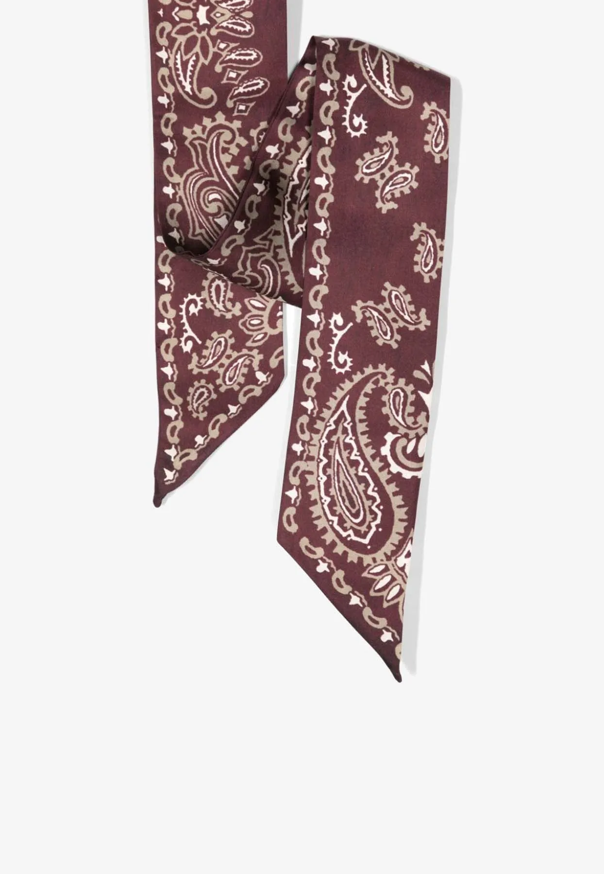 Paisley Print Silk Scarf