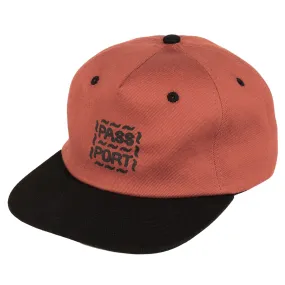 PASS~PORT SKATEBOARDS MESSY LOGO CAP RUST