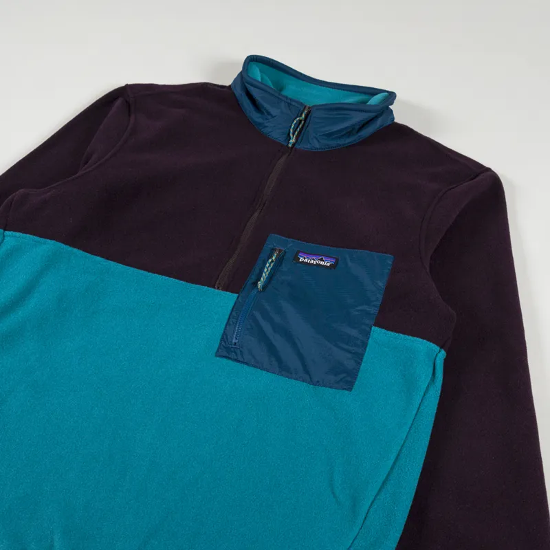 Patagonia Microdini Half Zip Fleece Pullover Belay Blue