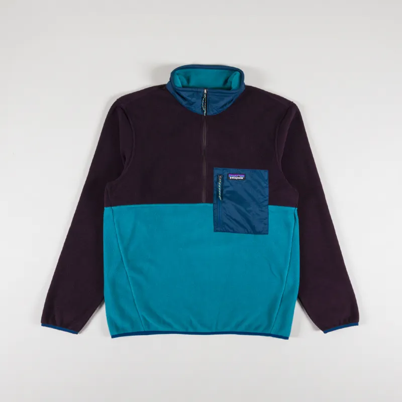 Patagonia Microdini Half Zip Fleece Pullover Belay Blue