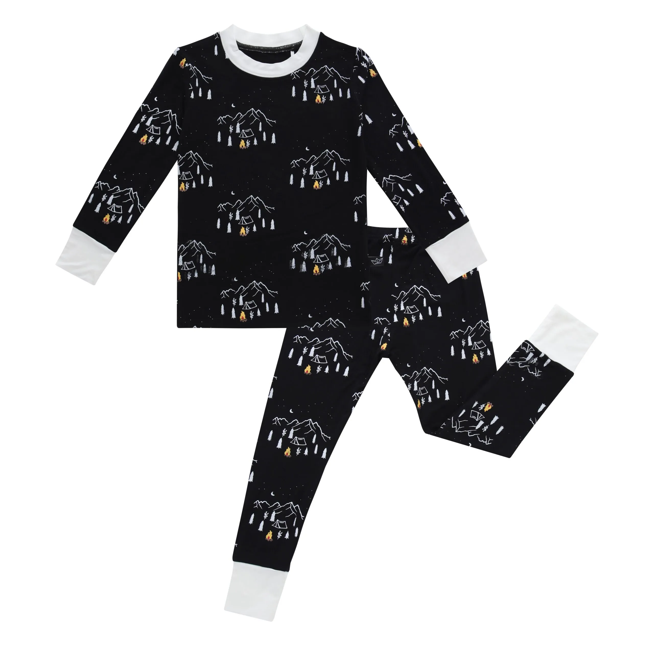 Peregrine Kidswear Midnight Camping Bamboo Viscose Two-Piece Pajama Set