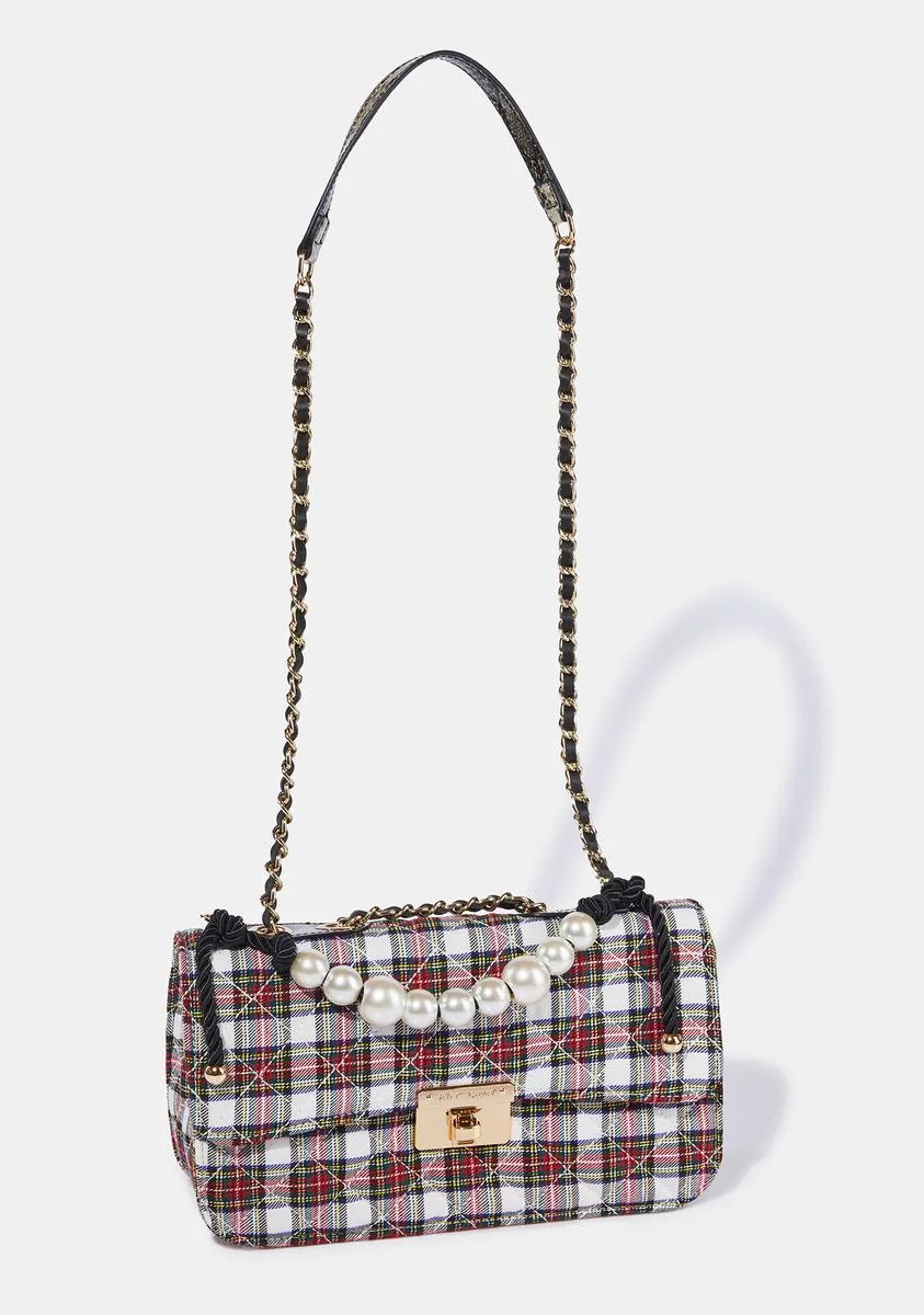 Plaid To Meet You Shoulder Bag-