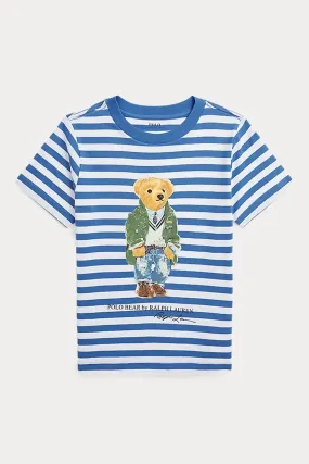 Polo Ralph Lauren Kids 2-4 Ya Erkek ocuk izgili Polo Bear T-shirt