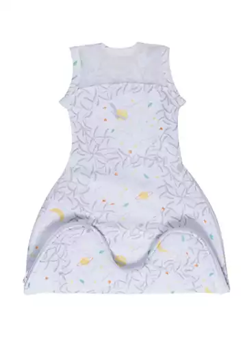 Purflo Swaddle to Sleep Baby Sleeping Bag 2.5 Tog 0 - 4 Months - Stargazer White | Grattan