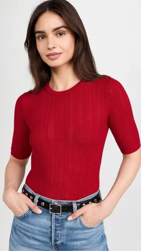 rag & bone   Tina Short Sleeve Crew Pullover 