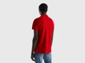 Red slim fit polo - Red | Benetton