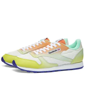 Reebok Classic LeatherChalk, Acid Yellow & Cobalt