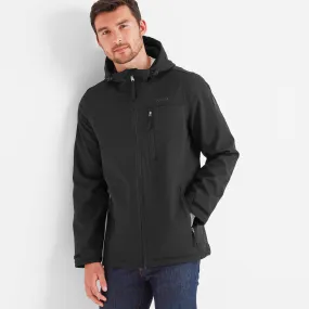 Retner Mens Waterproof Softshell Hooded Jacket - Black