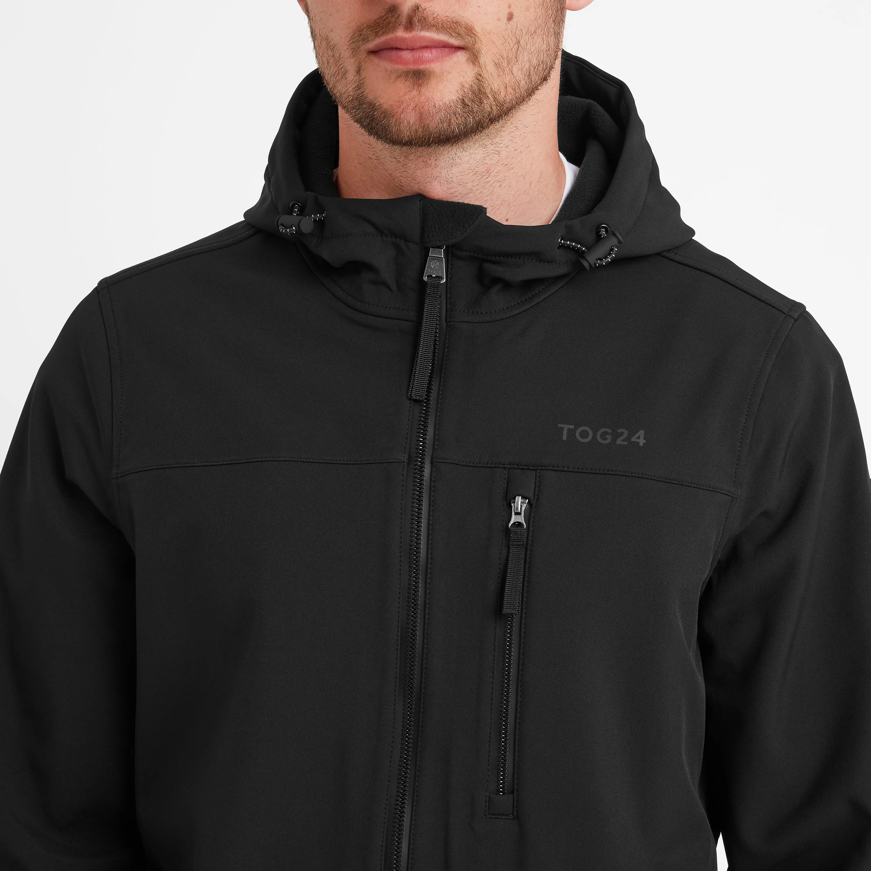 Retner Mens Waterproof Softshell Hooded Jacket - Black