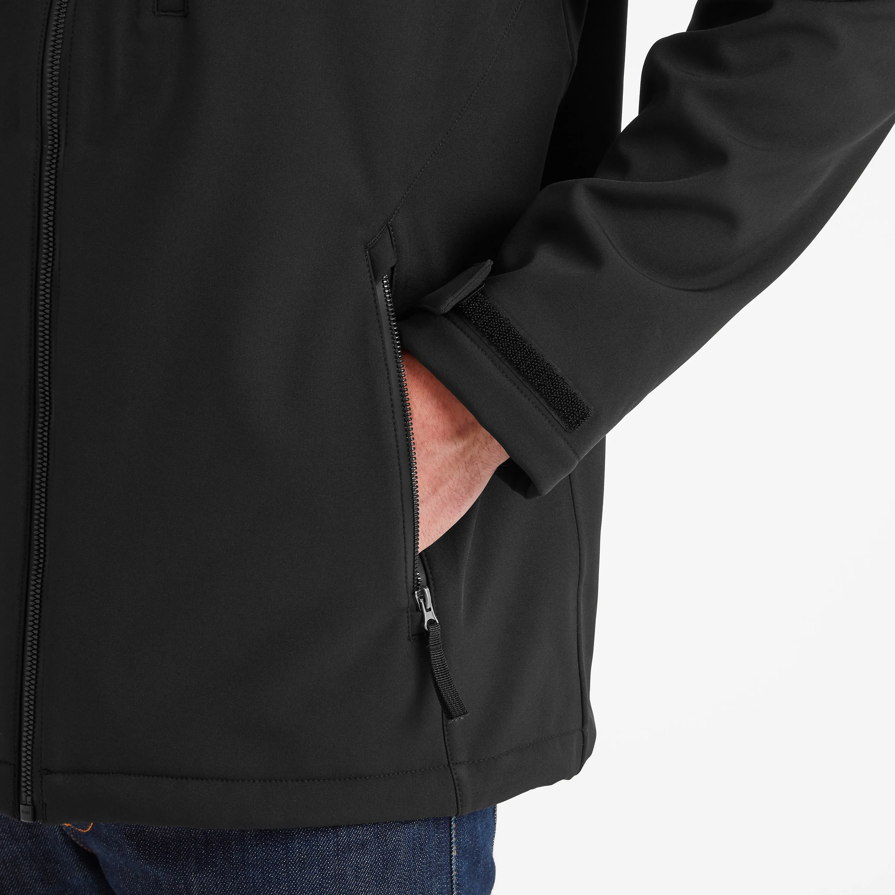 Retner Mens Waterproof Softshell Hooded Jacket - Black