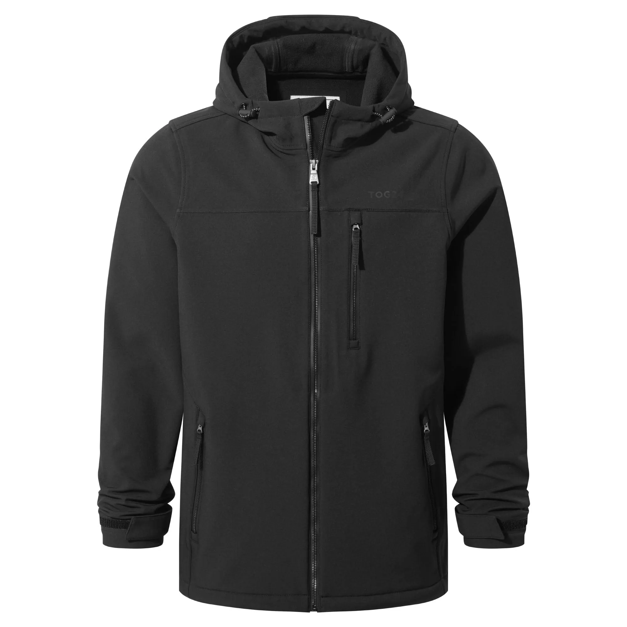 Retner Mens Waterproof Softshell Hooded Jacket - Black