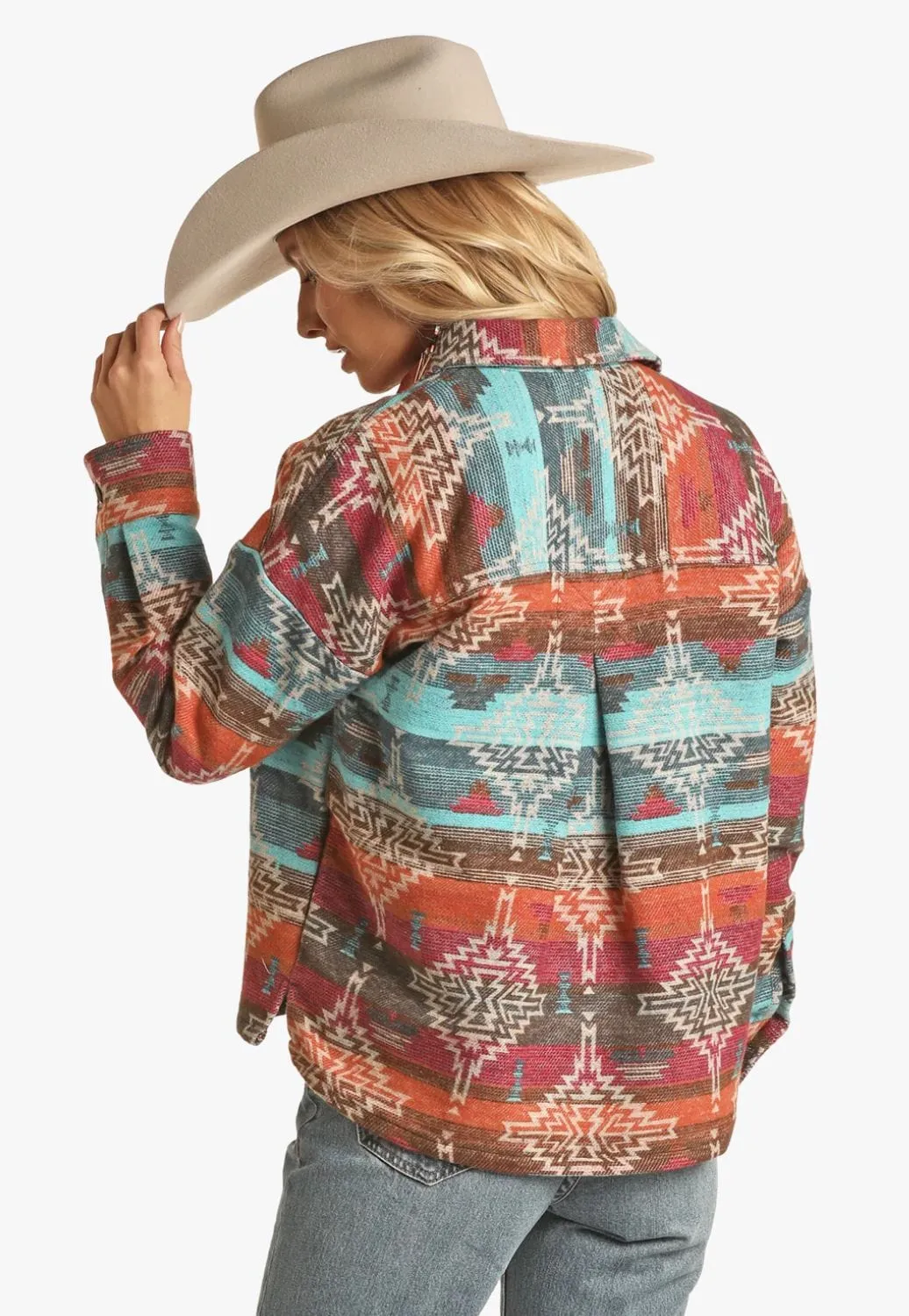 Rock & Roll Womens Aztec Shirt Jacket