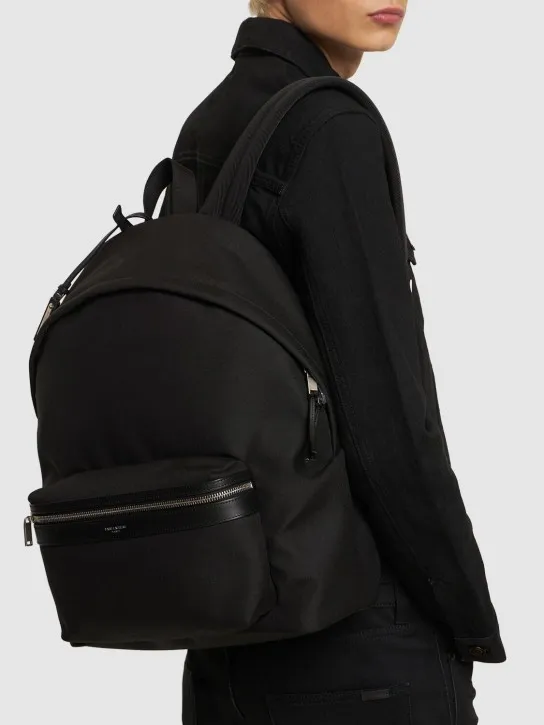 Saint Laurent   Logo nylon city backpack 