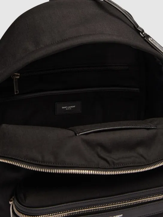 Saint Laurent   Logo nylon city backpack 