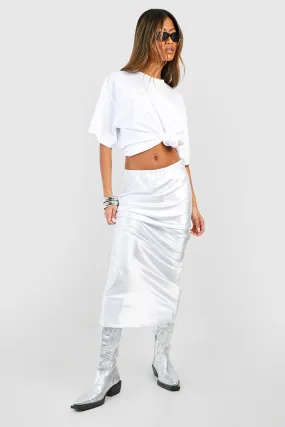 Satin Bias Maxi Skirt