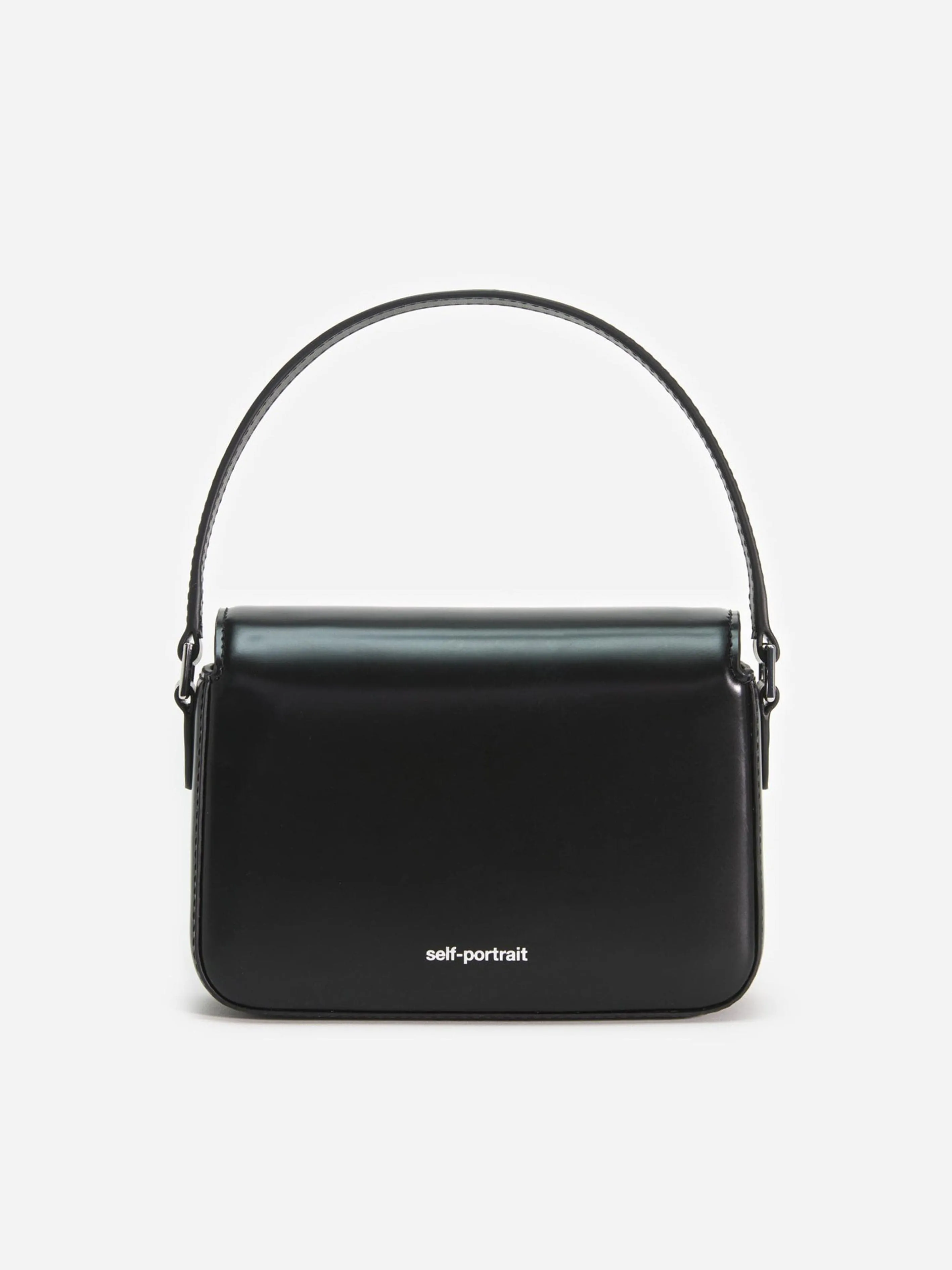 Self Portrait Girls Leather Micro Bag in Black (14cm)