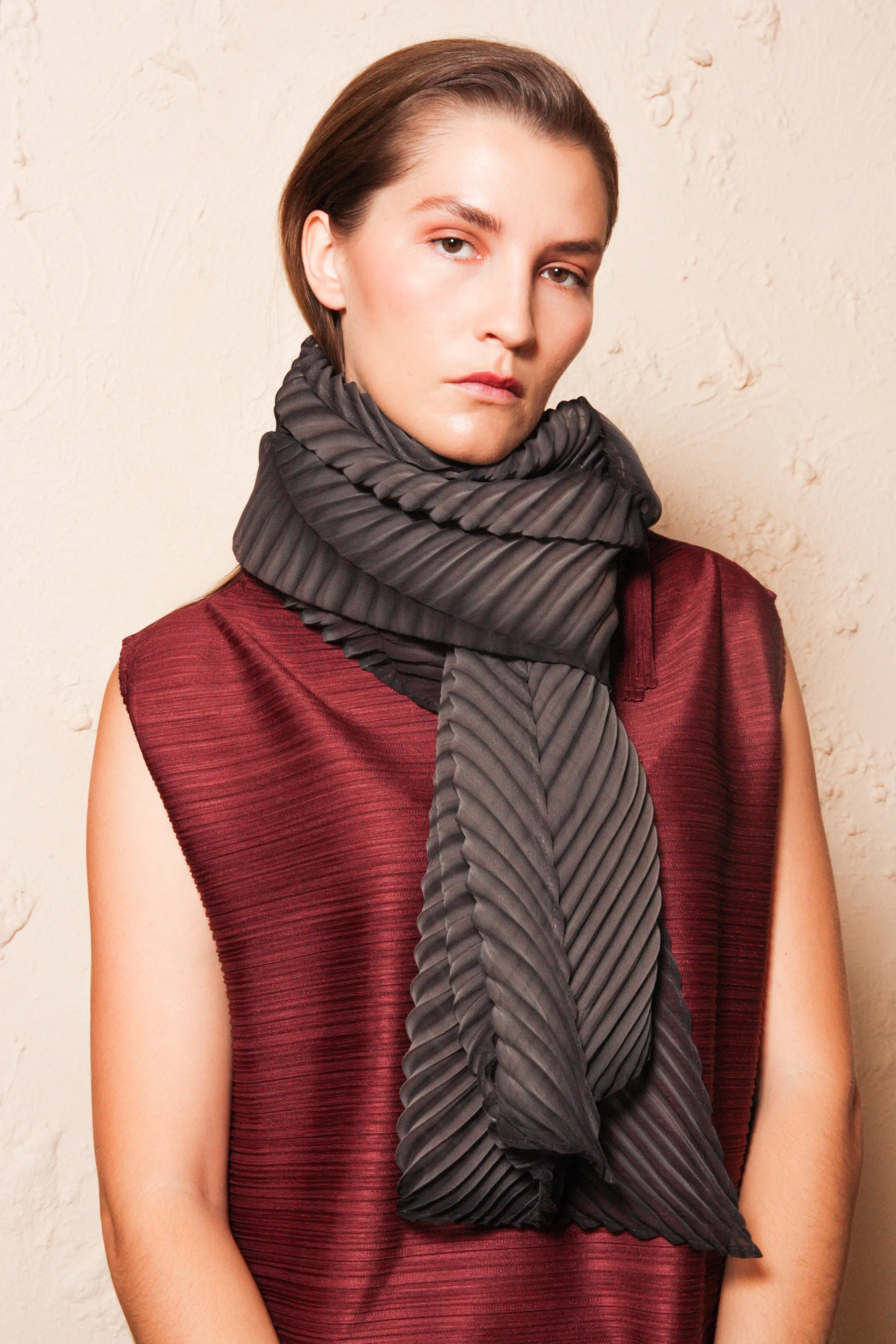 Shibori Scarf Grey