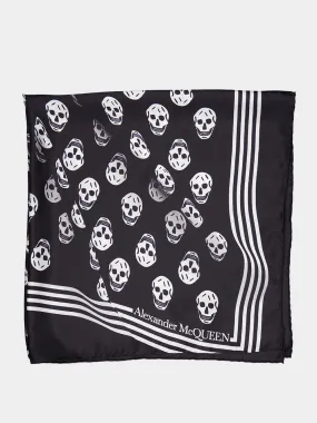 Skull Print Silk Scarf