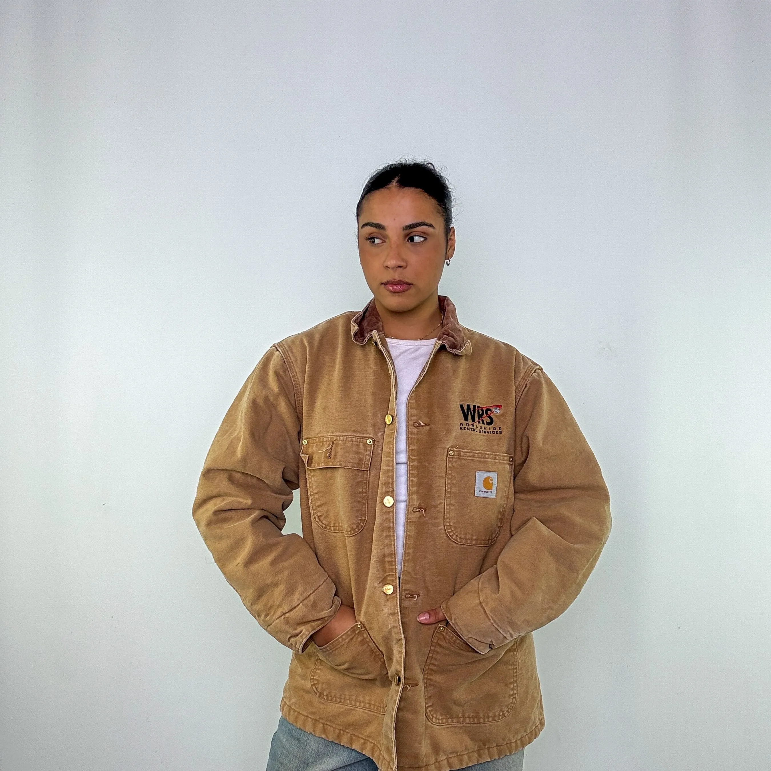 Tan 90s Carhartt Chore Workwear Jacket (L)