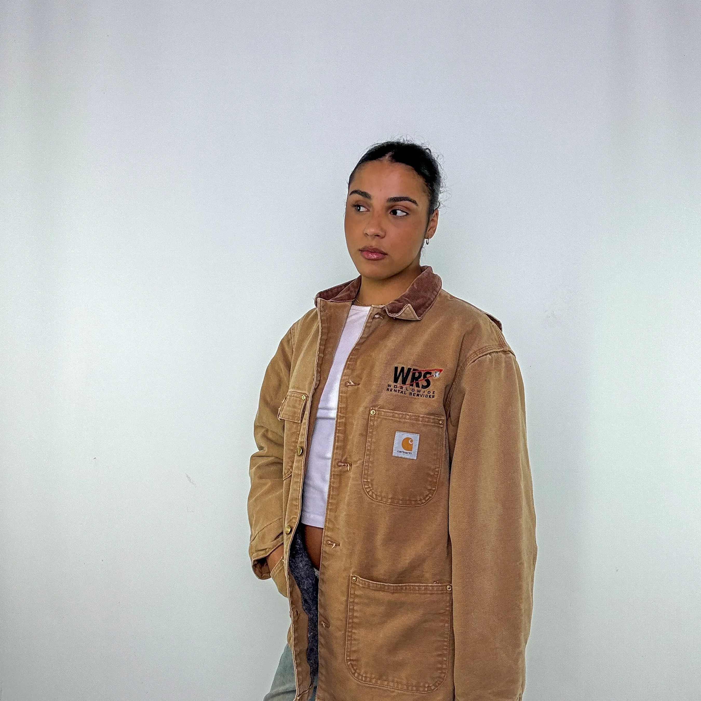 Tan 90s Carhartt Chore Workwear Jacket (L)