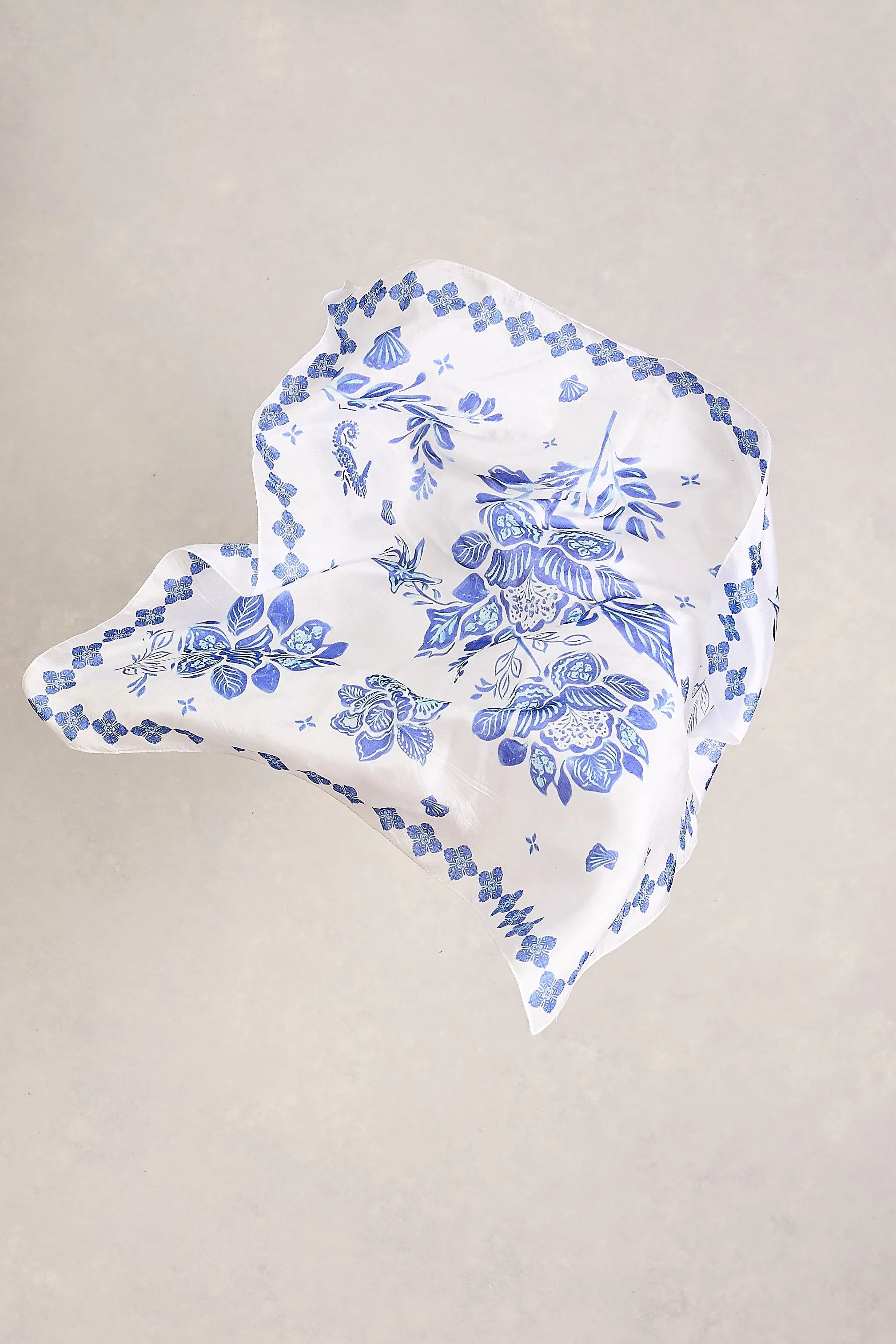 Toile De Seaside Silk Scarf