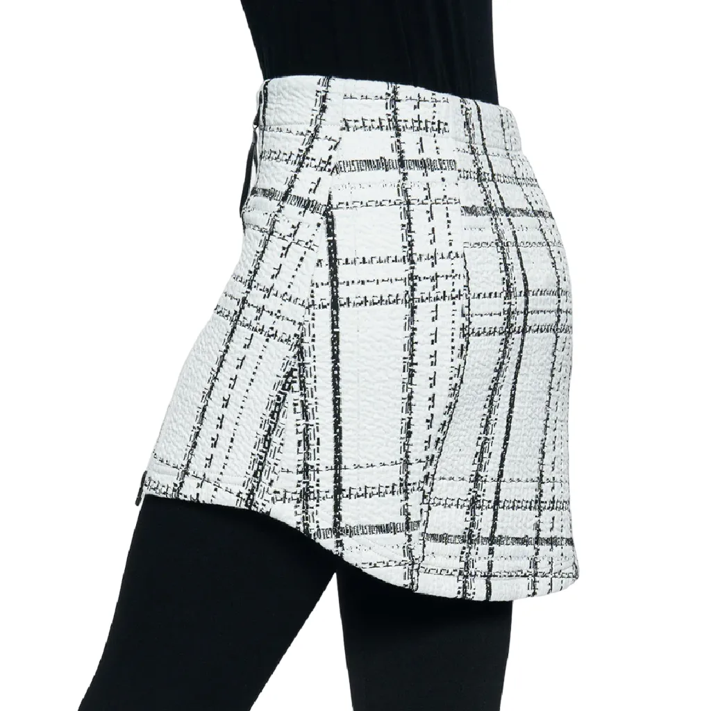 Tonia DeBellis Women's Zip Ski Skirt - TDB Windowpane