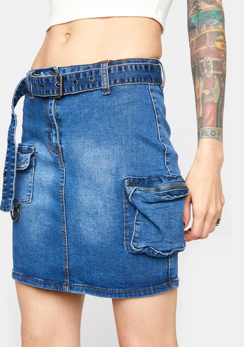 Turn Of Events Denim Skirt-