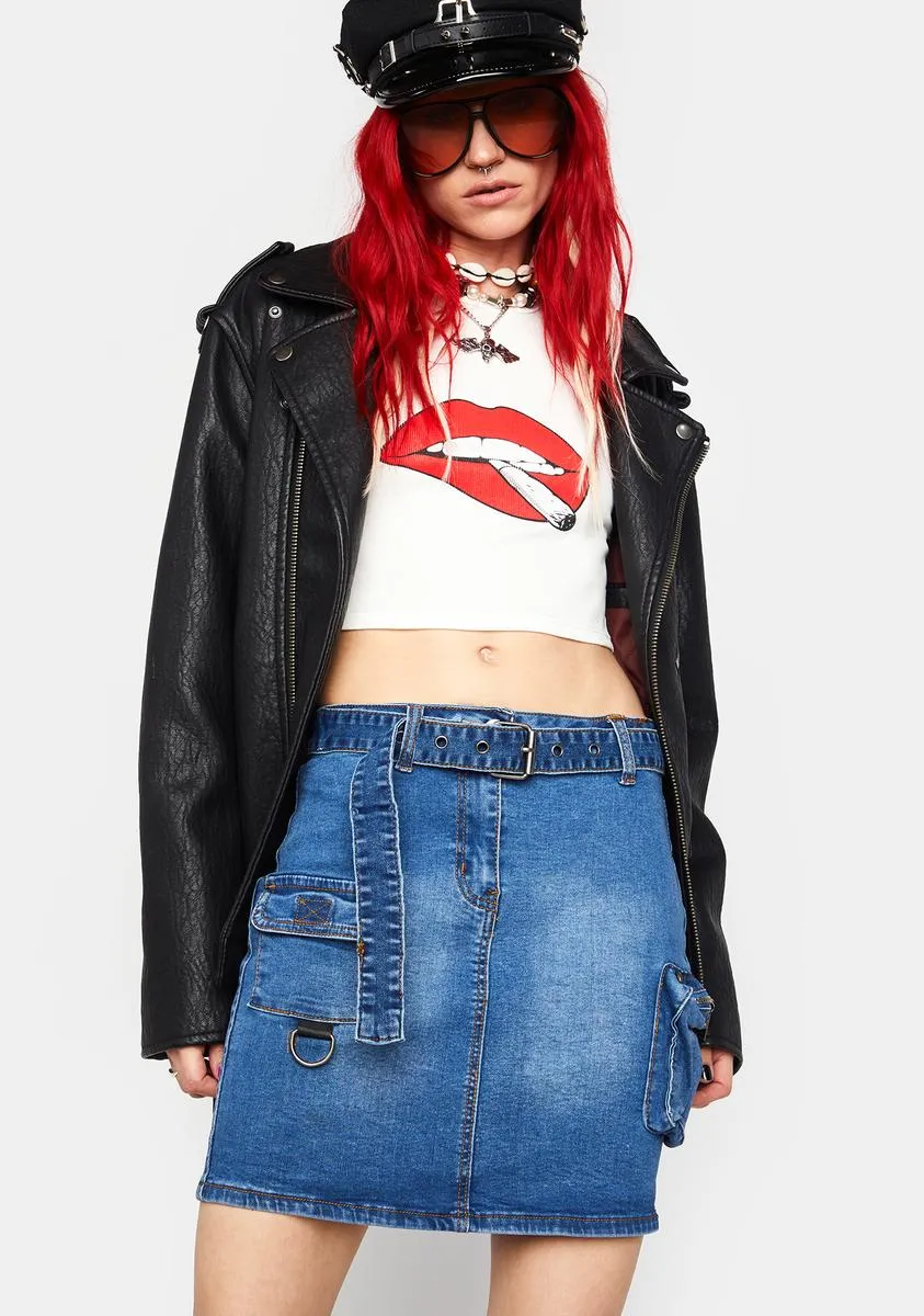 Turn Of Events Denim Skirt-