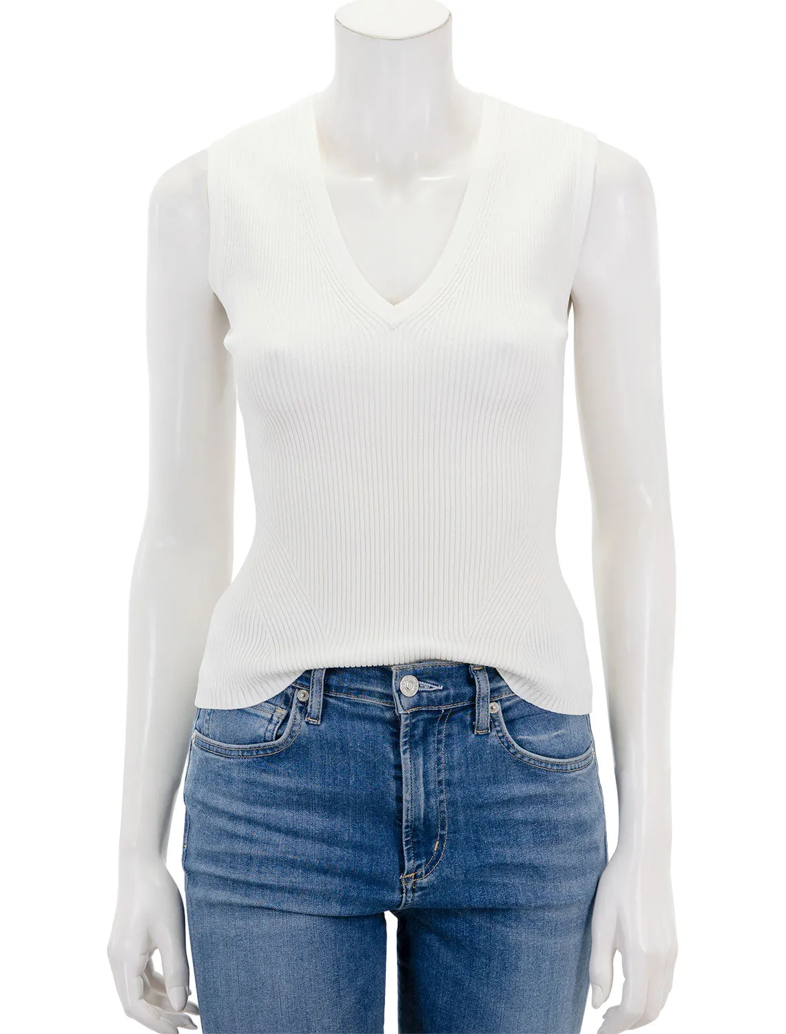     Veronica Beard   sid sleeveless pullover in off-white