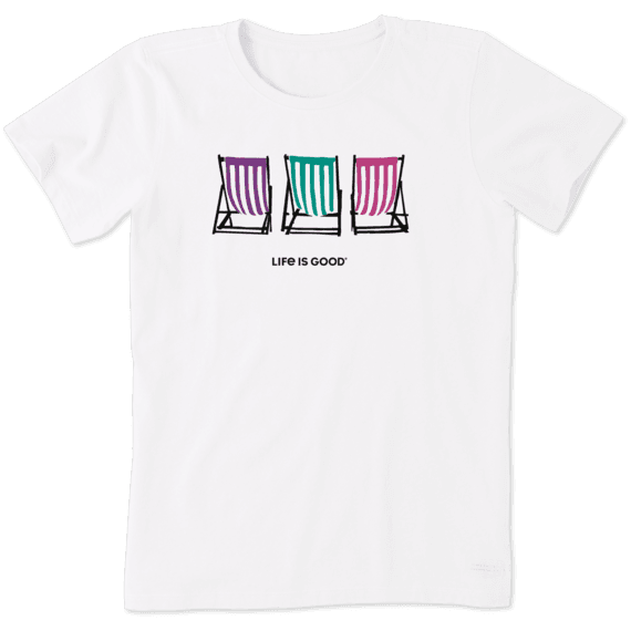 Women's Beach Chair Stripe Crusher Tee