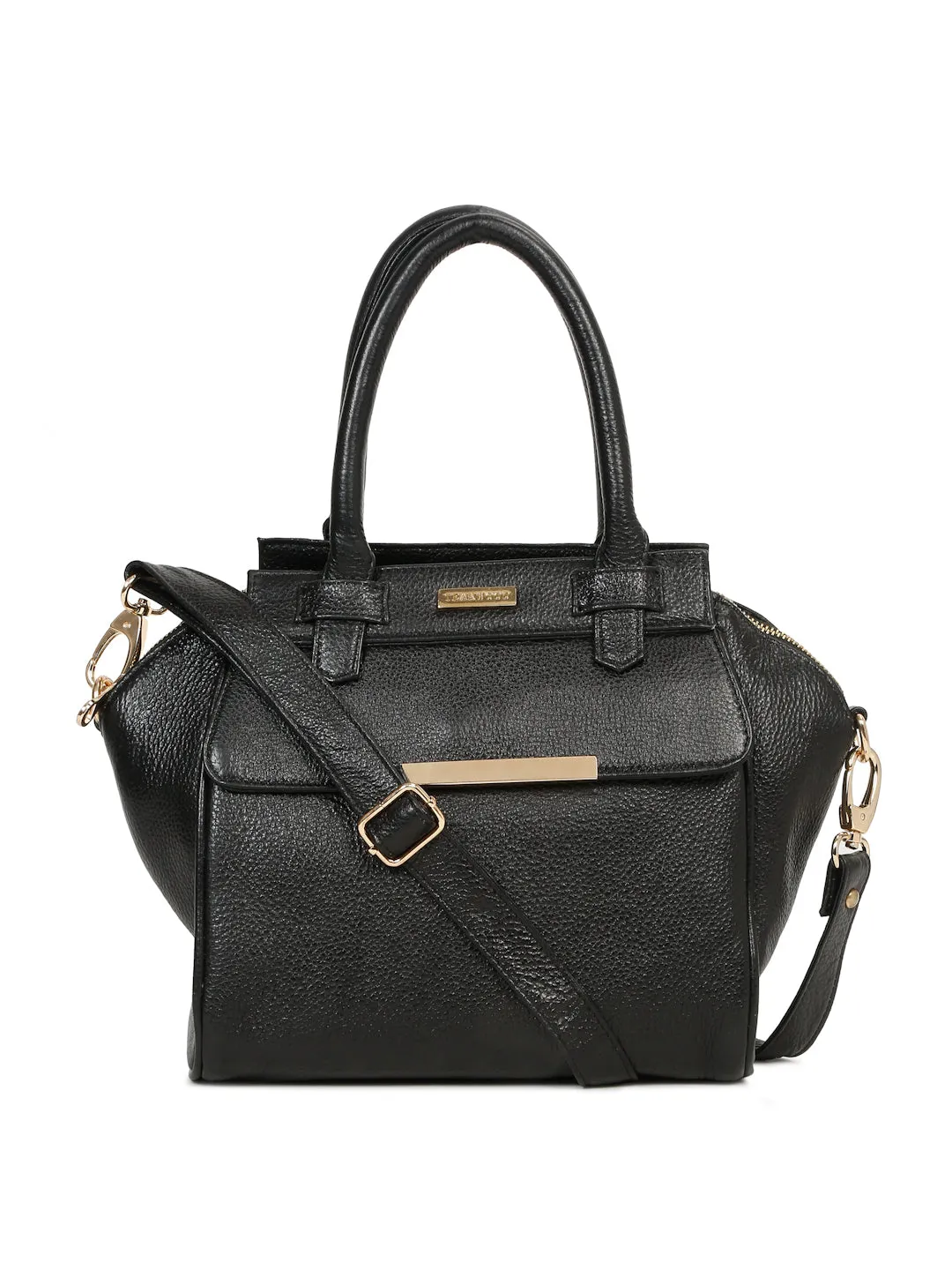 Women's Classy Textured Leather Handheld Bag