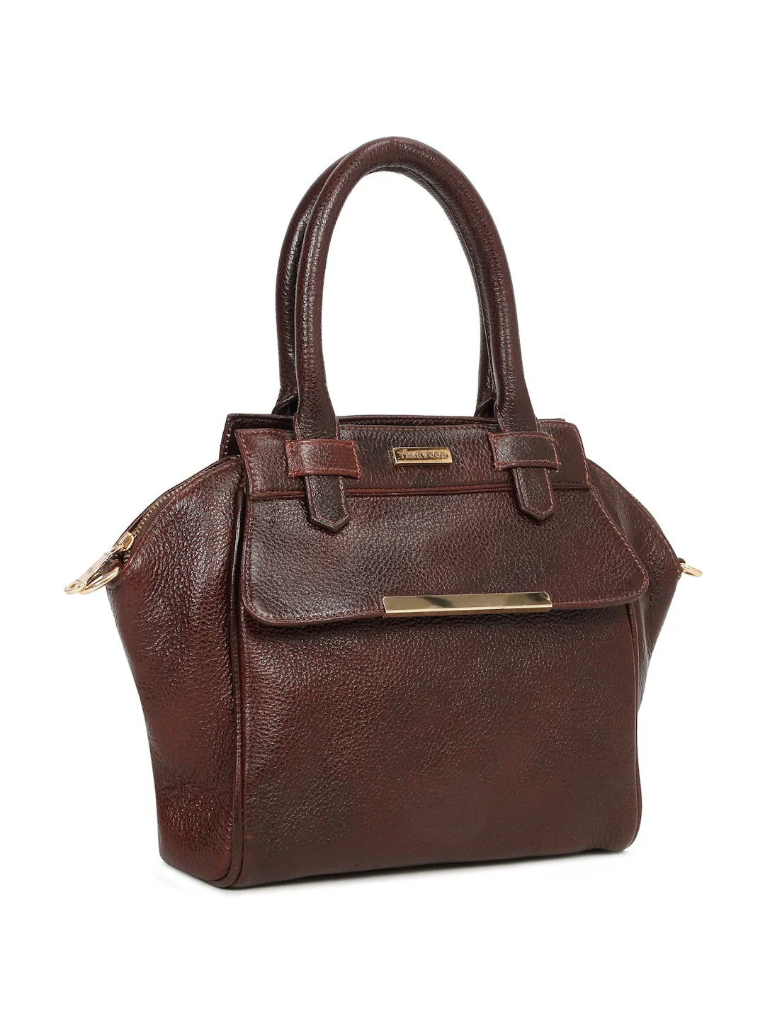 Women's Classy Textured Leather Handheld Bag