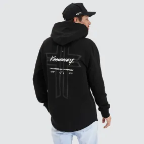 Zenth Heavy Dual Curved Hoodie Jet Black