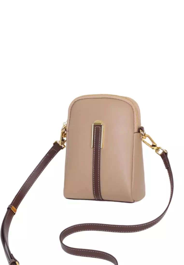 ZITIQUE Stylish contrast leather cross-body bag